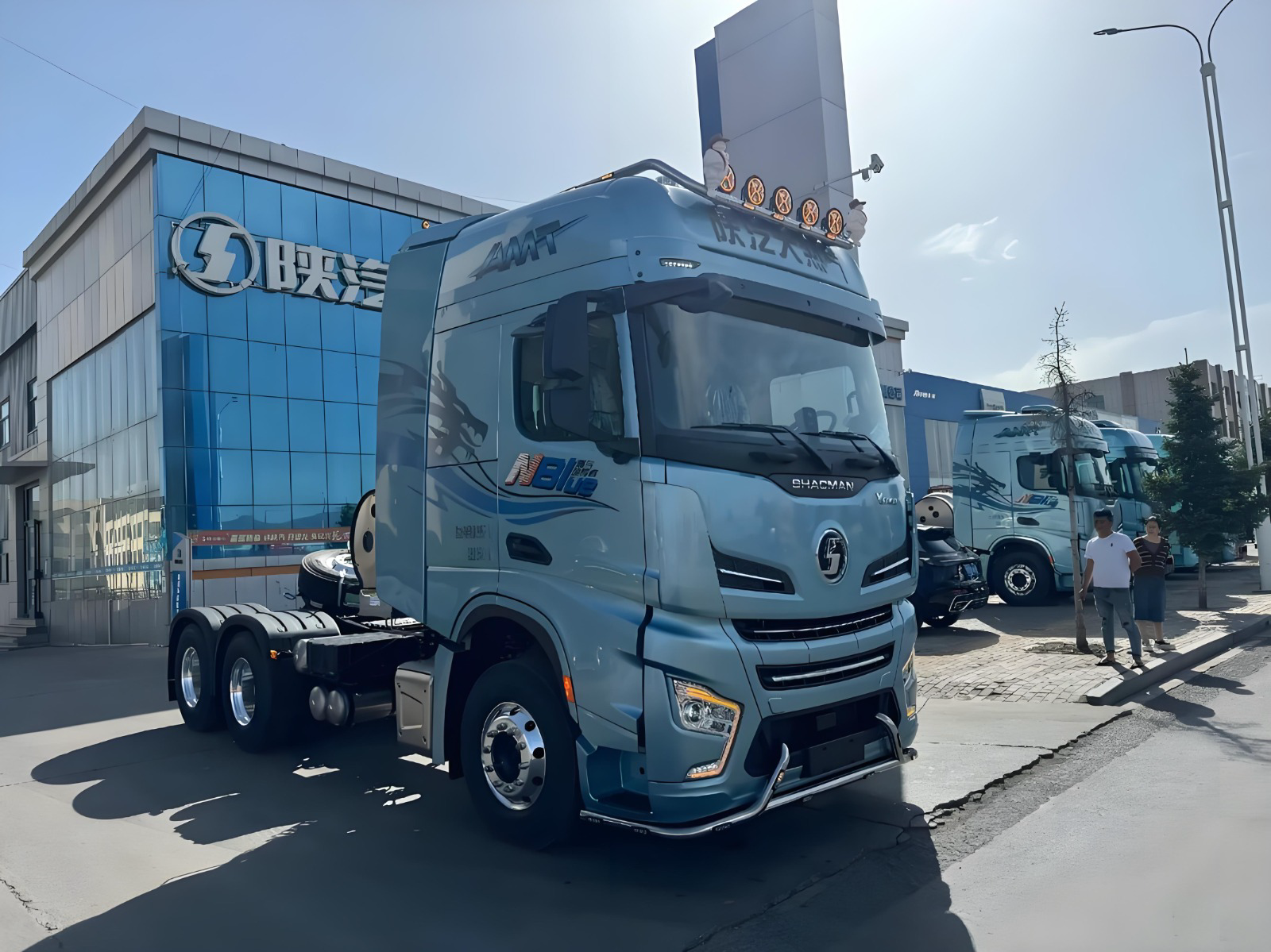 SHACMAN X6000 truck at showroom